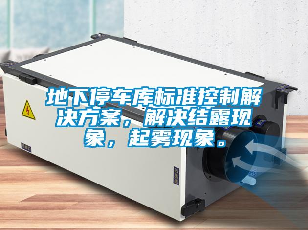 地下停車庫標(biāo)準(zhǔn)控制解決方案，解決結(jié)露現(xiàn)象，起霧現(xiàn)象。