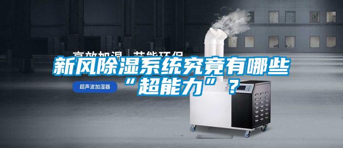 新風(fēng)除濕系統(tǒng)究竟有哪些“超能力”？