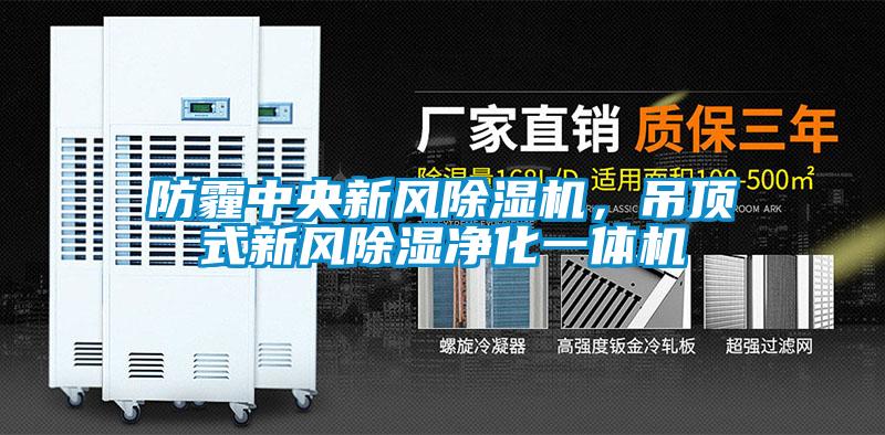 防霾中央新風(fēng)除濕機(jī)，吊頂式新風(fēng)除濕凈化一體機(jī)