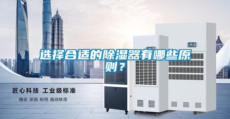 選擇合適的除濕器有哪些原則？