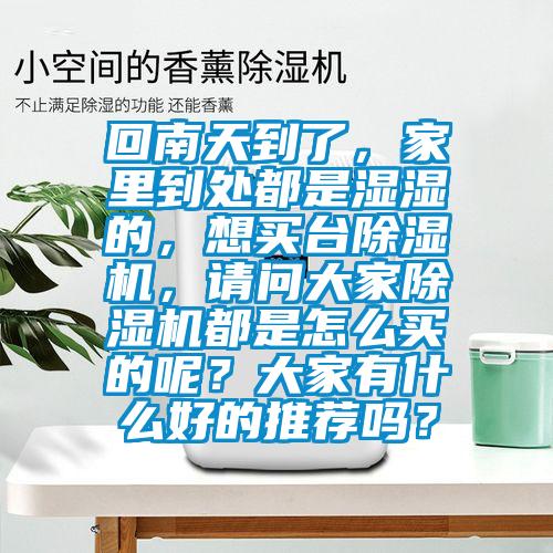 回南天到了，家里到處都是濕濕的，想買臺(tái)除濕機(jī)，請(qǐng)問(wèn)大家除濕機(jī)都是怎么買的呢？大家有什么好的推薦嗎？