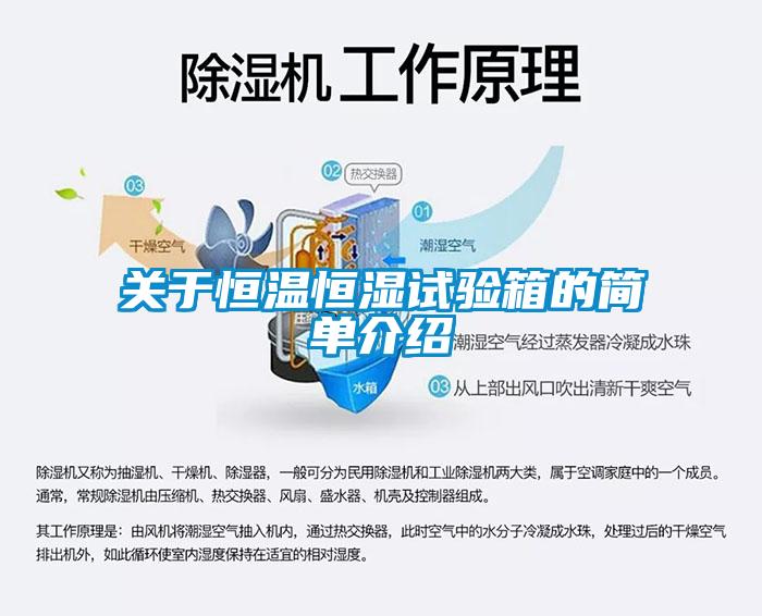 關(guān)于恒溫恒濕試驗箱的簡單介紹