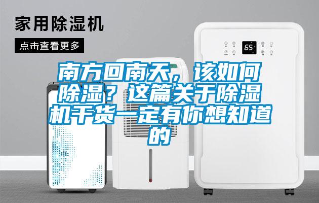 南方回南天，該如何除濕？這篇關(guān)于除濕機(jī)干貨一定有你想知道的