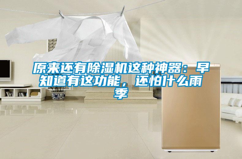 原來還有除濕機(jī)這種神器：早知道有這功能，還怕什么雨季
