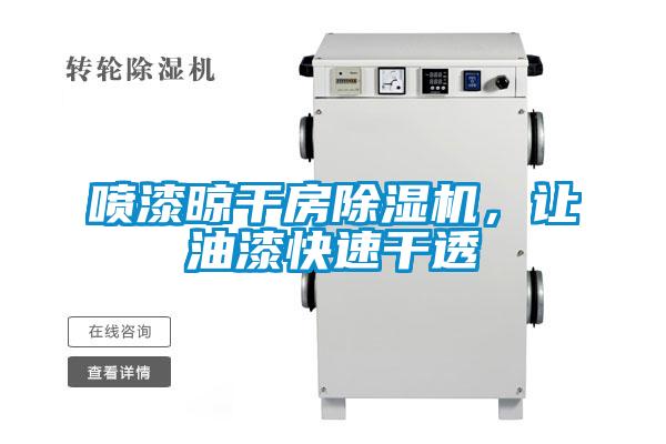 噴漆晾干房除濕機，讓油漆快速干透