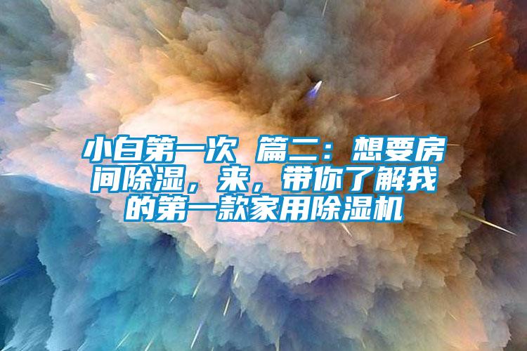 小白第一次 篇二：想要房間除濕，來，帶你了解我的第一款家用除濕機