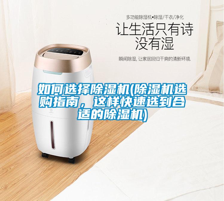 如何選擇除濕機(jī)(除濕機(jī)選購指南，這樣快速選到合適的除濕機(jī))