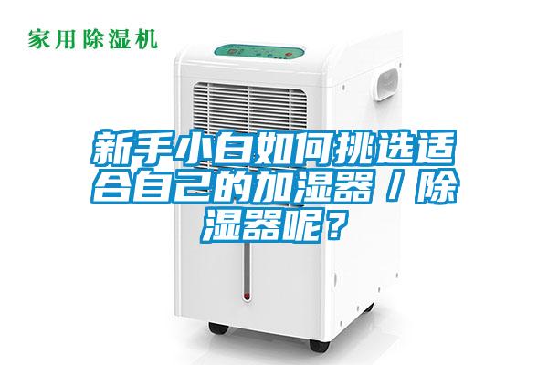 新手小白如何挑選適合自己的加濕器／除濕器呢？