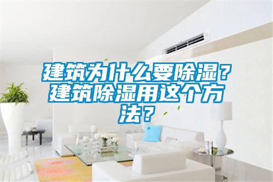 建筑為什么要除濕？建筑除濕用這個方法？