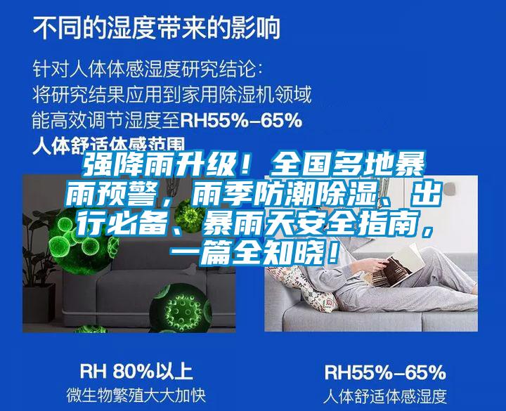強(qiáng)降雨升級(jí)！全國(guó)多地暴雨預(yù)警，雨季防潮除濕、出行必備、暴雨天安全指南，一篇全知曉！