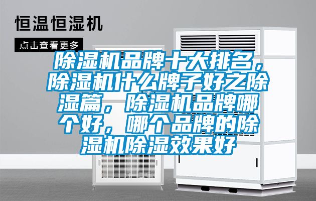 除濕機品牌十大排名，除濕機什么牌子好之除濕篇，除濕機品牌哪個好，哪個品牌的除濕機除濕效果好