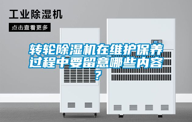 轉(zhuǎn)輪除濕機(jī)在維護(hù)保養(yǎng)過程中要留意哪些內(nèi)容？
