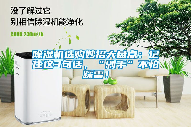 除濕機(jī)選購妙招大盤點(diǎn)：記住這3句話，“剁手”不怕踩雷！