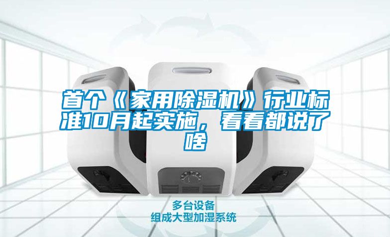 首個(gè)《家用除濕機(jī)》行業(yè)標(biāo)準(zhǔn)10月起實(shí)施，看看都說了啥